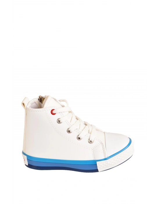 Unisex Çocuk Boğazlı Fermuarlı Hafif Anatomik Taban Cilt Spor Ayakkabı