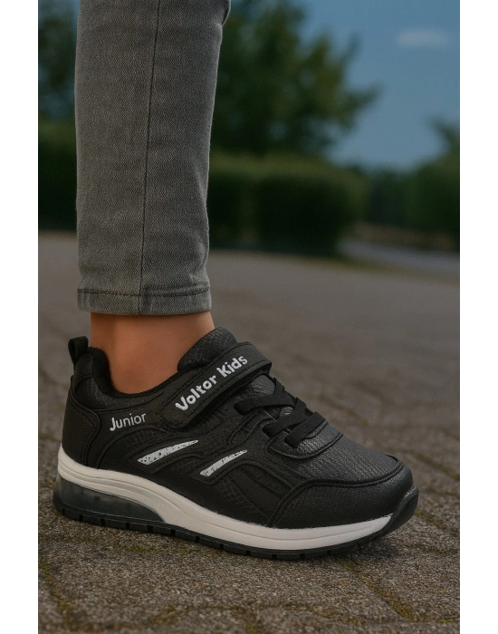 Unisex Çocuk Cırtlı Bağcıklı Sneaker Günlük Spor Ayakkabı