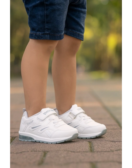 Unisex Çocuk Cırtlı Bağcıklı Sneaker Günlük Spor Ayakkabı