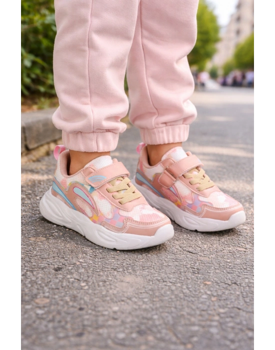 Unisex Çoçuk Konfor Taban Cırt Cırtlı Spor Ayakkabı