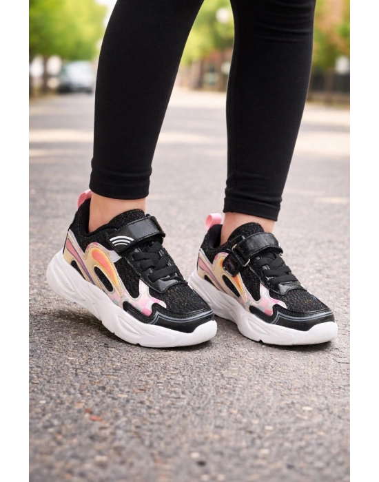 Unisex Çoçuk Konfor Taban Cırt Cırtlı Spor Ayakkabı