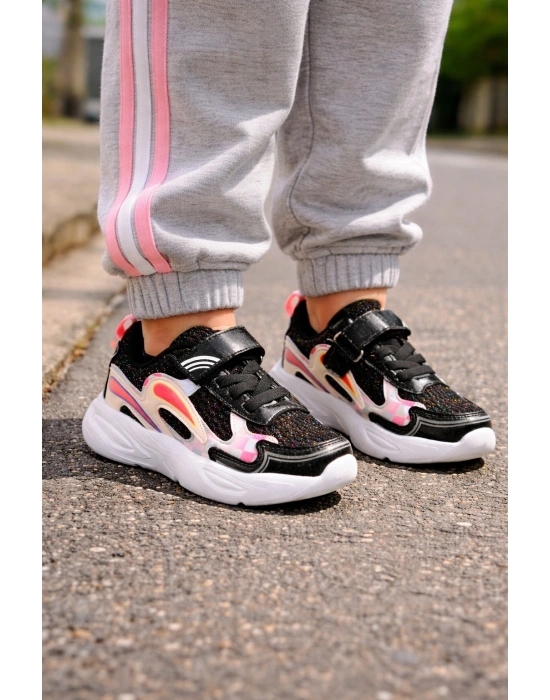 Unisex Çoçuk Konfor Taban Cırt Cırtlı Spor Ayakkabı