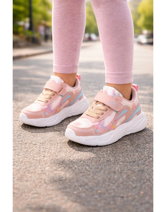 Unisex Çoçuk Konfor Taban Cırt Cırtlı Spor Ayakkabı