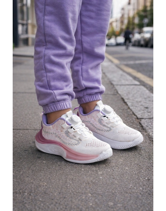 Unisex Çocuk Spor Ayakkabı – Örgü Fileli, Otomatik Bağcıklı, Renk Geçişli Taban