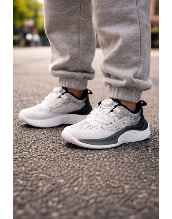 Unisex Çocuk Spor Ayakkabı – Örgü Fileli, Otomatik Bağcıklı, Renk Geçişli Taban