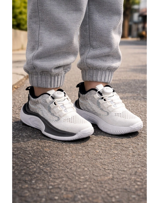 Unisex Çocuk Spor Ayakkabı – Örgü Fileli, Otomatik Bağcıklı, Renk Geçişli Taban