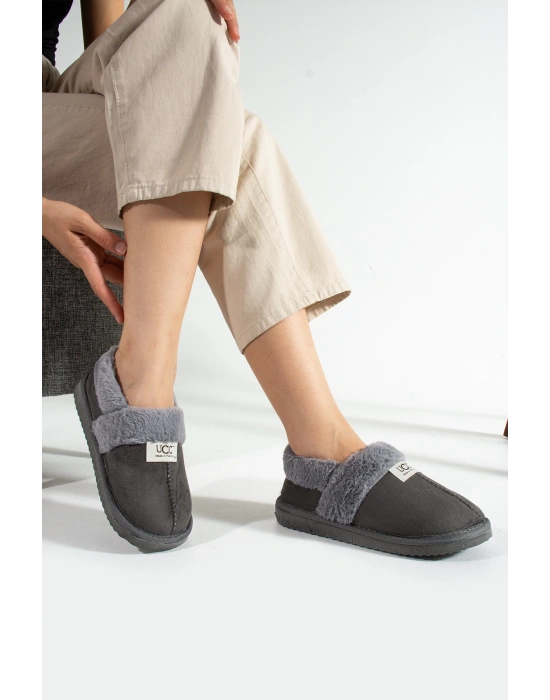 Unisex Içi Yünlü Kışlık Panduf- Eva Taban Ev Botu- Ayakkabısı