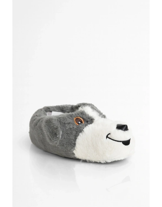 Unisex Yetişkin Köpek Figürlü Peluş Panduf Ev Pandufu Ev Botu