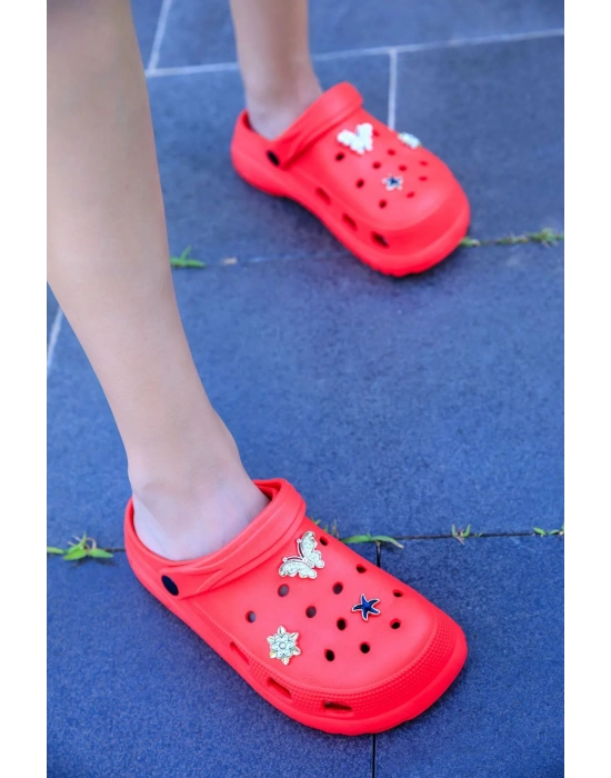 Yüksek Tabanlı Taşlı Hastane Aşçı Hemşire Doktor Plaj Havuz Sandalet Terlik