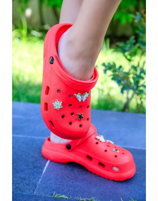 Yüksek Tabanlı Taşlı Hastane Aşçı Hemşire Doktor Plaj Havuz Sandalet Terlik