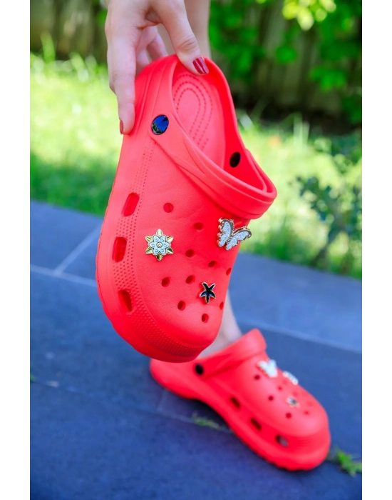 Yüksek Tabanlı Taşlı Hastane Aşçı Hemşire Doktor Plaj Havuz Sandalet Terlik