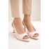 Kadın Şık Sivri Burun Slingback Topuklu Ayakkabı