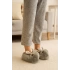 Kadın Hayvanlı Kışlık Peluş Tavşan Panduf Ev Terliği