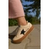 Sstar Beyaz Gümüş Kız Çocuk Cırtlı Bantlı Sneaker Spor Ayakkabı
