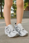 Günlük Unisex Beyaz  Sneaker Kaymaz Yüksek Taban Desenli Triko Bağcıklı Koşu Spor Ayakkabı