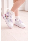 Kız Çocuk Desenli Simli Günlük Sneaker Ayakkabı