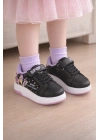 Kız Çocuk Desenli Simli Günlük Sneaker Ayakkabı