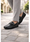 Erkek Siyah Deri Loafer Ayakkabı – Şık ve Rahat Günlük/Klasik Model