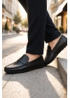 Erkek Siyah Deri Loafer Ayakkabı – Şık ve Rahat Günlük/Klasik Model