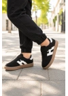 Unisex Çoçuk Süet Günlük Kullanım Cırtlı Sneakers