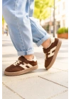 Unisex Çoçuk Süet Günlük Kullanım Cırtlı Sneakers