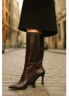 Diz Altı Streç Kadın Topuklu Çizme