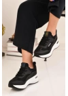 Kadın Siyah Sneaker Spor Ayakkabı