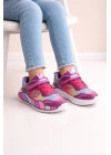 Kız Çocuk Spor Ayakkabı (Numara 22-25 IŞIKLI) – Renkli Taban, Anarok Taban, Şık ve Rahat