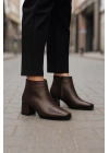 Küt Burunlu Kalın Topuklu Günlük Bot