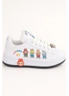 Labubu Baskılı Bağçıklı Kız Çocuk Spor Ayakkabı Sneaker(KOL SAATİ HEDİYELİ )