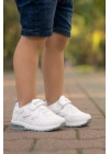 Unisex Çocuk Cırtlı Bağcıklı Sneaker Günlük Spor Ayakkabı
