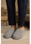 Unisex Nakışlı Kadife Fitilli Desen Rahat Yumuşak Tabanlı İçi Kürklü Terlik