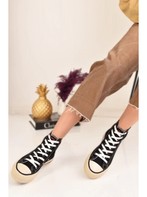 Bilek Boy Keten Bağcıklı Spor Ayakkabı Sneaker