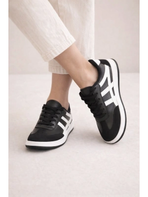 Unisex Günlük Spor Ayakkabı Bağcıklı Şerit Detaylı Sneaker
