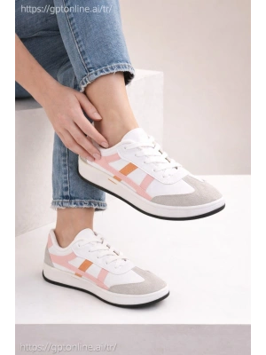 Unisex Günlük Spor Ayakkabı Bağcıklı Şerit Detaylı Sneaker