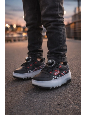 Kaykaylı Çocuk Işıklı Ayakkabı - Işıklı Patenli Kaykay Ayakkabı - Kaykay Ayakkabı