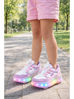 Kaykaylı Çocuk Işıklı Ayakkabı - Işıklı Patenli Kaykay Ayakkabı - Kaykay Ayakkabı
