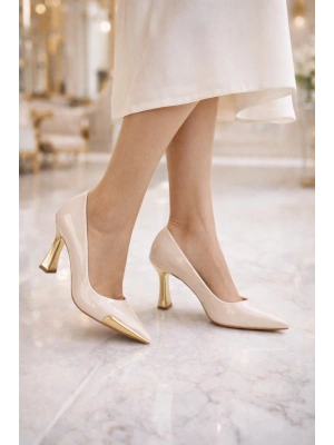 Kadın Gold Detaylı Topuklu Ayakkabı
