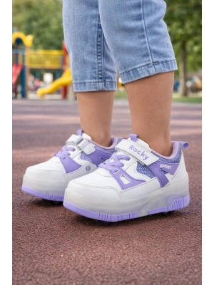 PATENLİ CIRTLI IŞIKLI SPOR AYAKKABISI 4 TEKERLEKLİ PATEN –IŞIKLARI ON/OFF Tuşlu