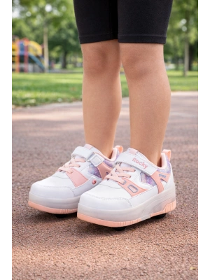 PATENLİ CIRTLI IŞIKLI SPOR AYAKKABISI 4 TEKERLEKLİ PATEN –IŞIKLARI ON/OFF Tuşlu