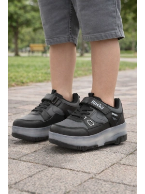 PATENLİ CIRTLI IŞIKLI SPOR AYAKKABISI 4 TEKERLEKLİ PATEN –IŞIKLARI ON/OFF Tuşlu