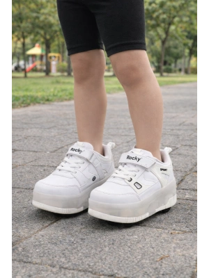 PATENLİ CIRTLI IŞIKLI SPOR AYAKKABISI 4 TEKERLEKLİ PATEN –IŞIKLARI ON/OFF Tuşlu