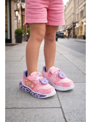 Kız Çocuk Eğlenceli Figürlü Işıklı Spor Ayakkabı
