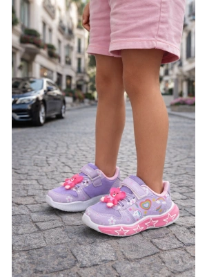 Kız Çocuk Eğlenceli Figürlü Işıklı Spor Ayakkabı