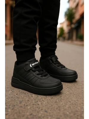 basket modeli yapışkanlı boğazlı unısex spor ayakkabı