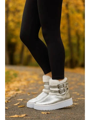 Çift Tokalı KalınTaban Kadın Bot