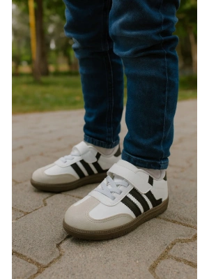 Günlük Unisex Çocuk Sneaker Bağcıklı Hafif Kaymaz Taban Ayakkabı