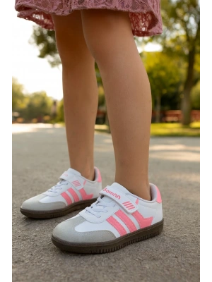 Günlük Unisex Çocuk Sneaker Bağcıklı Hafif Kaymaz Taban Ayakkabı