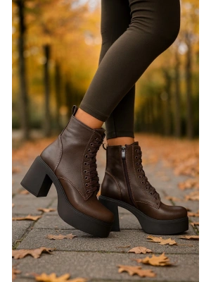 Kadın Bağcıklı Platform Topuklu Bot