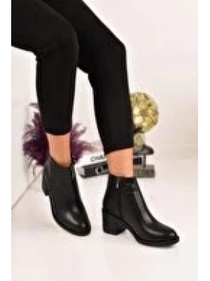 Kadın Fermuarlı Topuklu Bot